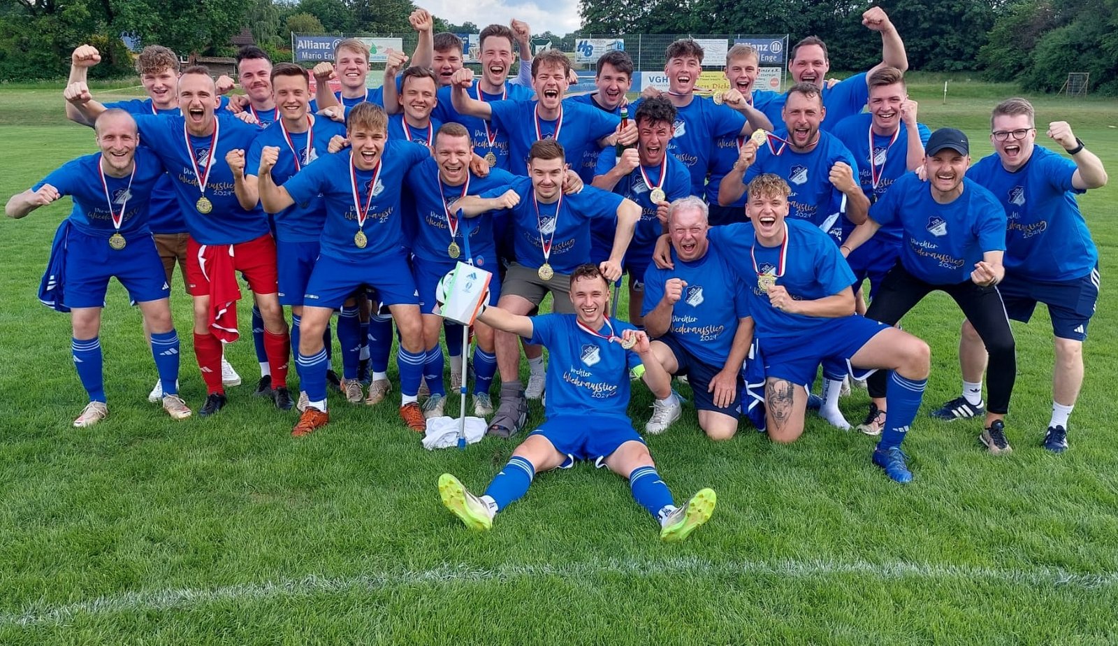 Aufsteiger und Kreismeister: TuS Bodenteich. Der TuS kehrt nach nur einem Jahr in die Fußball-Bezirksliga zurück. 57 Jahre spielten die Bad Bodenteicher mindestens auf Bezirksebene, ehe sie 2023 erstmals wieder auf Kreisebene zurückfielen.  Foto: Thoms Behnken