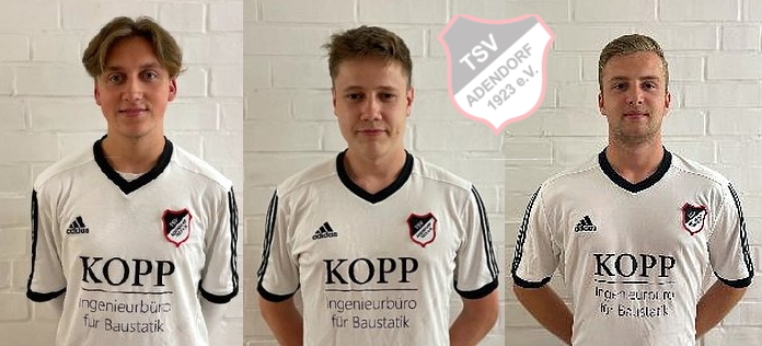 Das neue eFootball Kreismeister-Team: TSV Adendorf mit Niklas Leppe, Lennart Warnke und Bennet Ernst (v.l)