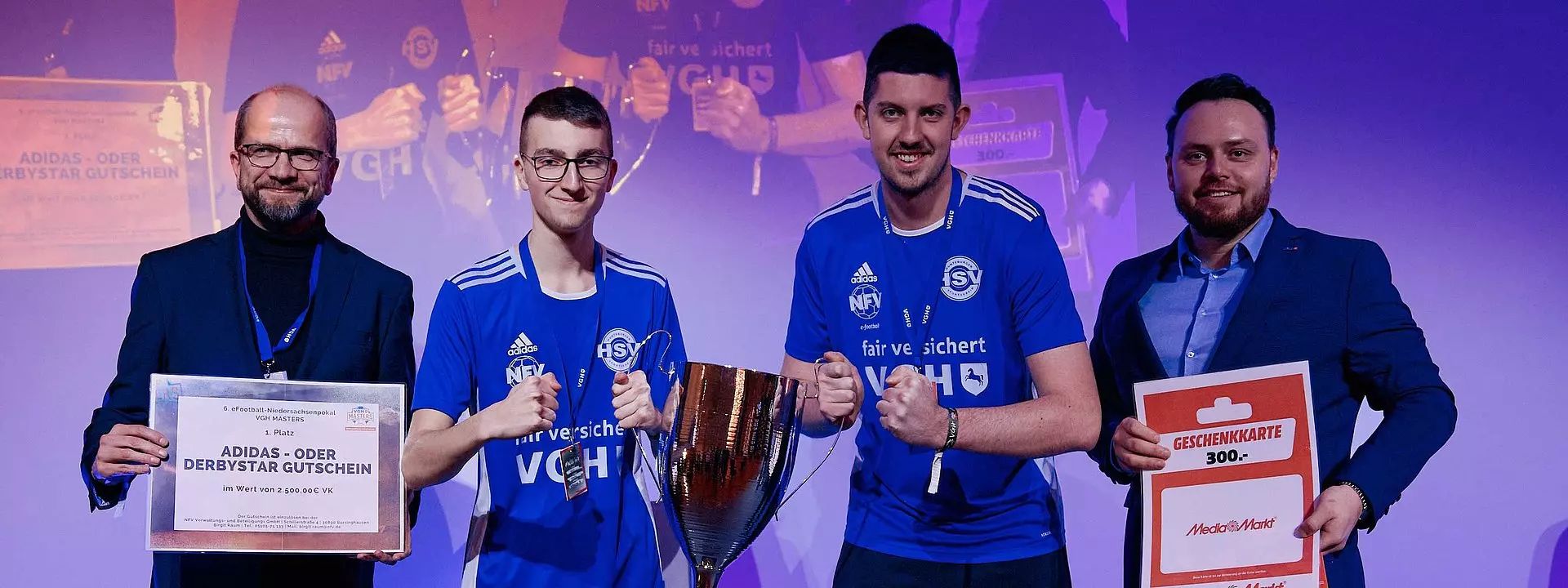Die Brüder René und Kevin Schütz (Hunteburger SV) sind die Sieger beim VGH Masters 2024