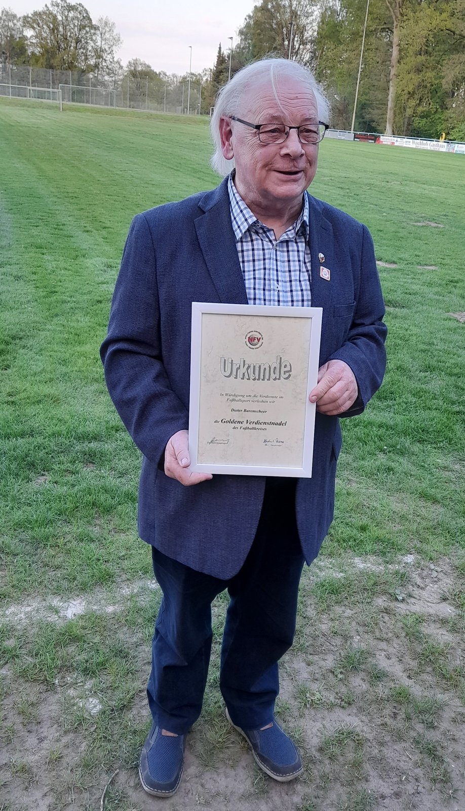 Dieter Barenscheer seit 40 Jahren Schriftführer beim SV Hanstedt I